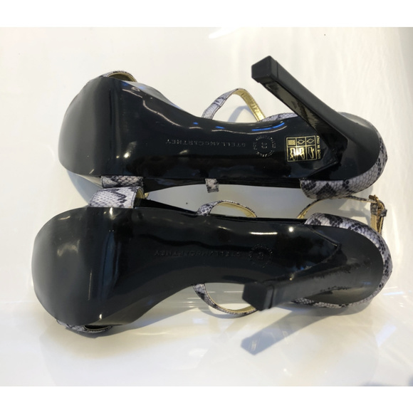 Stella McCartney Snake Print Sandal Heels Sz 9 - Picture 6 of 8